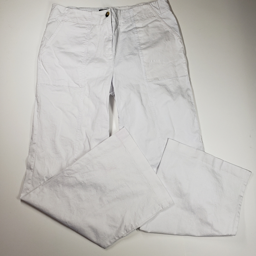 Boston Proper Wide Leg White Pants Size 10